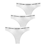 Björn Borg Truser 3P Logo Thong Hvit bomull Medium Dame