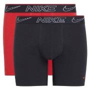 Nike 2P Elite Cotton Stretch Boxer Brief Svart/Rød X-Large Herre