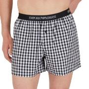 Armani Woven Boxer Hvit/Svart bomull Large Herre