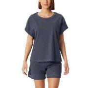 Schiesser Casual Nightwear Short Pyjama Set Mørkgrå  bomull 38 Dame