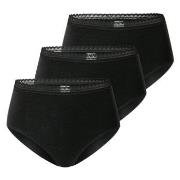 Schiesser Truser 3P Modern Lace Rio Midi Brief Svart bomull 48 Dame