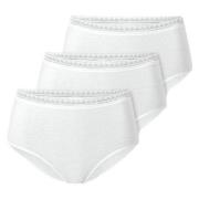 Schiesser Truser 3P Modern Lace Rio Midi Brief Hvit bomull 44 Dame