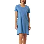 Schiesser Short Sleeve Sleepshirt Lysblå bomull 40 Dame