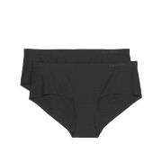 Marc O Polo Elastic Panty Truser 2P Svart Small Dame