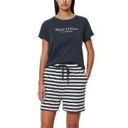 Marc O Polo Lounge Short Pyjama Set Hvit/Marine bomull Small Dame