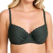 Damella Grace Wavy Bikini Bra Mørkgrørnn  D/E 42 Dame