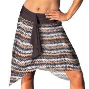 Wiki Puerto Rico Skirt Dress Brun mønstret nylon X-Large Dame