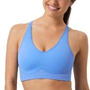 Björn Borg BH Mid V Support Sports Bra Blå X-Large Dame