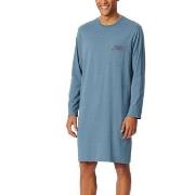 Schiesser Comfort Fit Nightwear Men Nightdress Blå bomull 3XL Herre