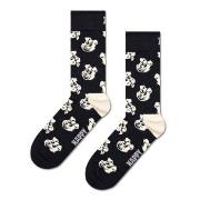 Happy socks Strømper Dog Sock Svart/Hvit bomull Str 41/46