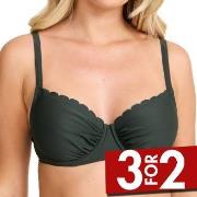 Damella Grace Wavy Bikini Bra Mørkgrørnn  F/G 40 Dame
