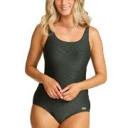 Damella Alice Textured Swimsuit Mørkgrørnn  nylon 48 Dame