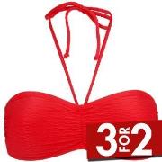 Damella Olivia Textured Padded Bikini Bra Rød nylon 48 Dame