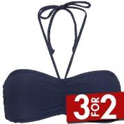 Damella Olivia Textured Padded Bikini Bra Marine nylon 46 Dame