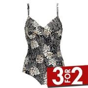 Damella Tara Swimsuit Pattern Svart Mønster 40 Dame