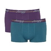 Sloggi 2P For Men Start Hip Lilla/Turkis bomull Small Herre