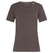 Stedman Claire Relaxed Women Crew Neck Sjokolade ringspunnet bomull La...