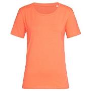 Stedman Claire Relaxed Women Crew Neck Aprikos ringspunnet bomull Medi...