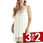 Damella Viscose Plain Sleeveless Nightdress Elfenben viskose XX-Large ...