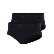 adidas 2P Active Flex Cotton 3 Stripes Brief Svart bomull Medium Herre