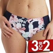 Damella Scarlett Pink Lillies Tai Bikini Brief Blå/Rosa 40 Dame