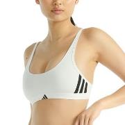 adidas BH Sport Active Essentials 3 Stripes Bralette Hvit bomull X-Sma...