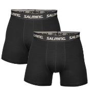 Salming 2P Cotton Boxer Svart bomull Large Herre