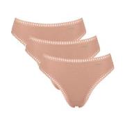 Sloggi Truser 3P GO Crush High Leg Briefs Lysbrun  bomull X-Large Dame