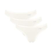 Sloggi Truser 3P GO Crush String Elfenben bomull Small Dame