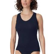 Schiesser Fine Rib Top Mørkblå bomull X-Small Dame