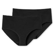 Schiesser Truser 2P 95-5 Organic Cotton Midi Briefs Svart bomull X-Lar...