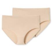 Schiesser Truser 2P 95-5 Organic Cotton Midi Briefs Beige bomull XX-La...