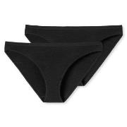 Schiesser Truser 2P 95-5 Organic Cotton Mini Briefs Svart bomull X-Sma...