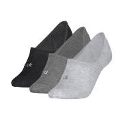 Calvin Klein Strømper 3P Footie Socks For Women Grå Str 35/38 Dame