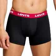 Levis 2P Repeat Logo Boxer Brief Svart/Hvit bomull Small Herre