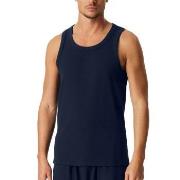 Schiesser Men Double Rib Tank Top Marine bomull Large