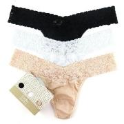 Hanky Panky Truser 3P Cotton Low Rise Thong Mixed bomull One Size Dame