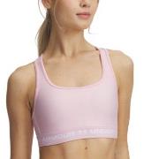 Under Armour BH Mid Crossback Sport Bra Rosa/Hvit polyester Small Dame