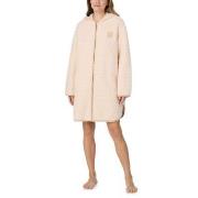 DKNY Chill In Style Hooded Zipe Robe Beige polyester X-Small Dame