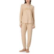 DKNY Chill In Style Hoodie Jogger Set Beige polyester Medium Dame