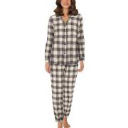 Lady Avenue Cotton Flannel Pyjamas Blå/Brun bomull Medium Dame