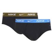 Nike 2P Everyday Cotton Stretch Briefs Svart/Blå bomull Small Herre