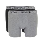 Armani Endurance Boxer 2P Svart/Grå bomull Small Herre