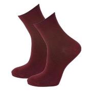 Trofe Bamboo Loose Socks Strømper 3P Vinrød  Str 39/42 Dame