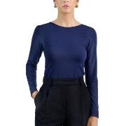 Bread and Boxers Long Sleeve Scoop Back Shirt Marine viskose X-Small D...