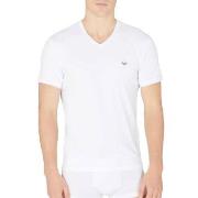 Armani Cotton V-neck T-shirt Hvit bomull XX-Large Herre