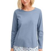 Calida Favourites Tiles Long Sleeve Shirt Blå bomull Small Dame
