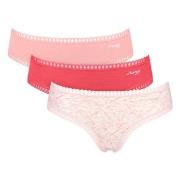 Sloggi Truser 3P GO Crush Hipster Briefs Rød/Rosa bomull Small Dame
