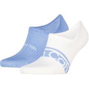 Calvin Klein Strømper 2P Cotton Logo Stripe Footie Socks Lysblå One Si...