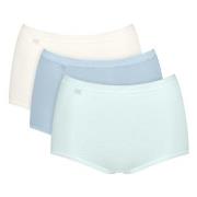 Sloggi Truser 3P Basic Plus Maxi Colored Grå bomull 42 Dame